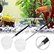 Fangnetz Shrimp Net Fischnetz für Aquarium Aquarium Kescher Net Tragbares Fangnetz Einstellbares Mini Fischernetz mit Teleskopstangen Griff (Schwarz Rundes Netz)