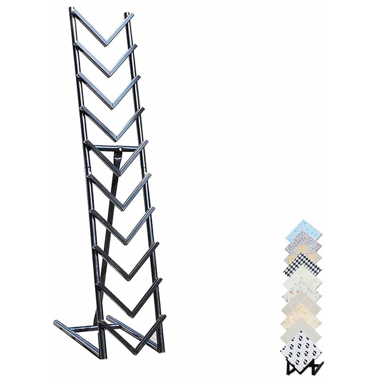 Présentoir bois pour carrelage pour gagner de la place, vitrine simple face résistante