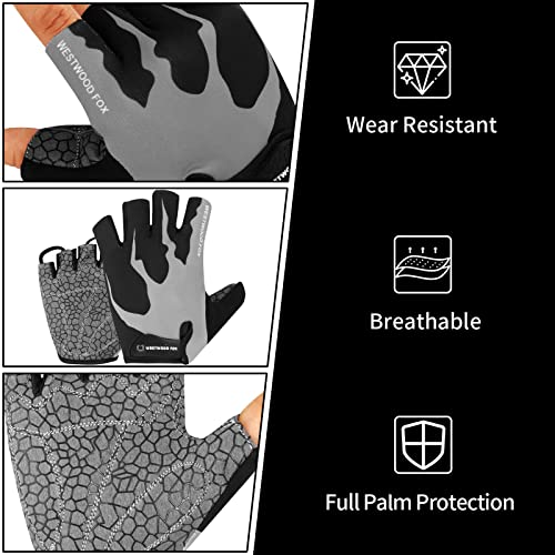 Westwood Fox B0BF1W2X51 Cycling Gloves Half Finger Unisex Padded Grips Palm Bicycle Summer Mtb Bike Gloves thumb #4