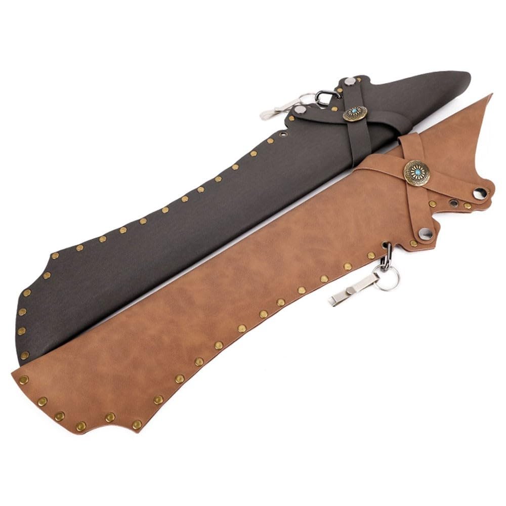 MiOYOOW Faretra per Tiro con L'Arco, Borsa per per Frecce retrò Impermeabile in Pelle PU, Custodia Portatile per Allenamento di Tiro della Caccia