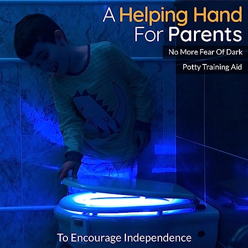 Mind-Glowing Toilet Light With Motion Sensor - Toilet Bowl Night Light For Kids - 16 Color Changing Led Lights, 5 Stage Dimmer - Kids Bathroom Accessories For Potty Training - Cool Kids Bathroom Decor #TOP2