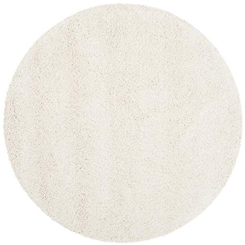 Safavieh Milan Flokatiteppich, Läufer Modern 7' in Diameter elfenbeinfarben