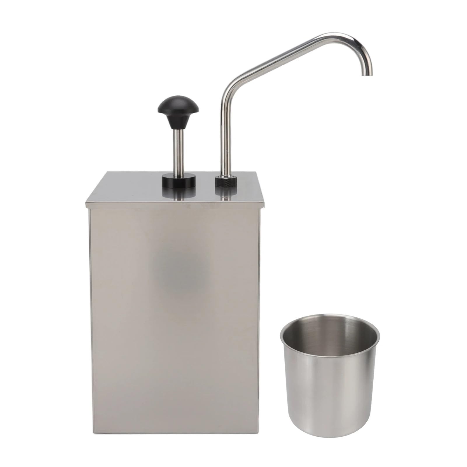 Stazione di distribuzione della salsa di soia da 4 litri, in acciaio inox, con pompa a testa singola, for condimenti, sciroppi, accessori da cucina Usi multipli