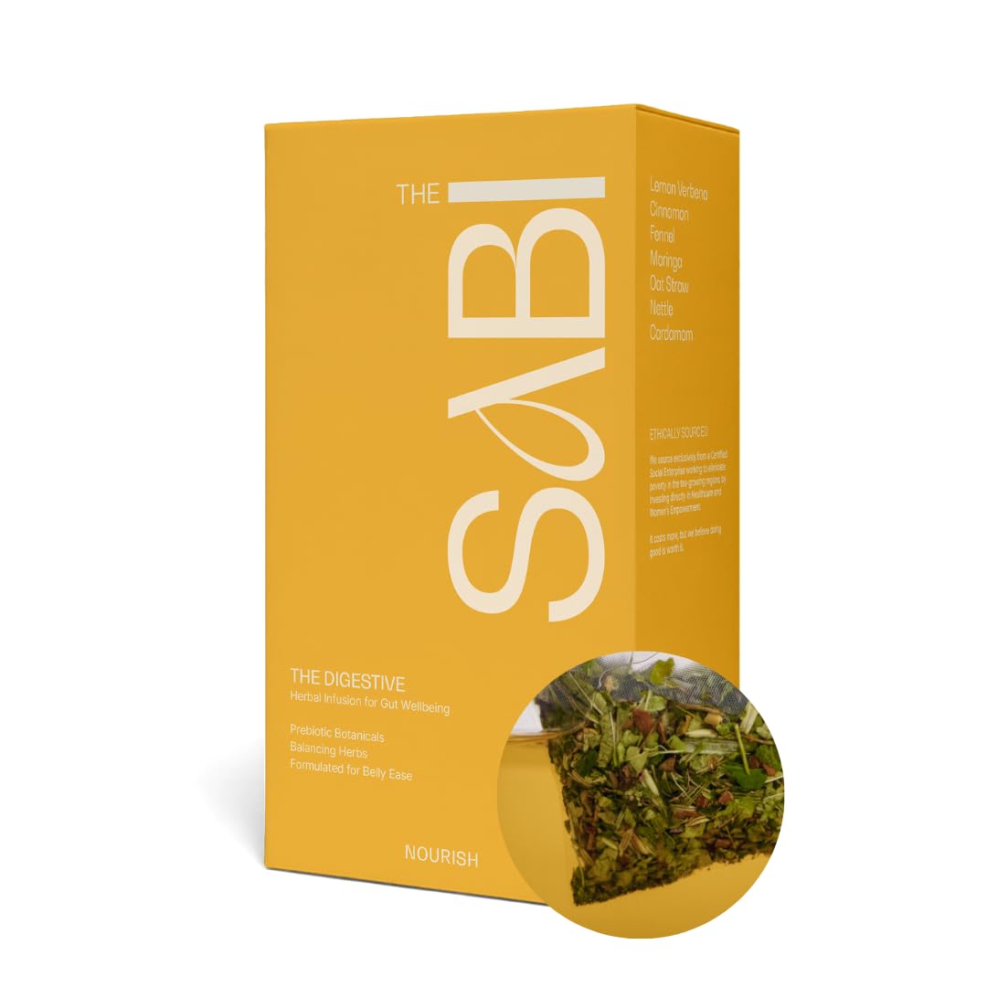 Digestive Tea for Stomach Bloating Relief, Discomfort and Gut Health, 20 Large Teabags (40 Cups) | All-Natural Digestive Blend, Plastic-Free Teabags | Cinnamon, Cardamom, Vervain, Moringa, Nettles