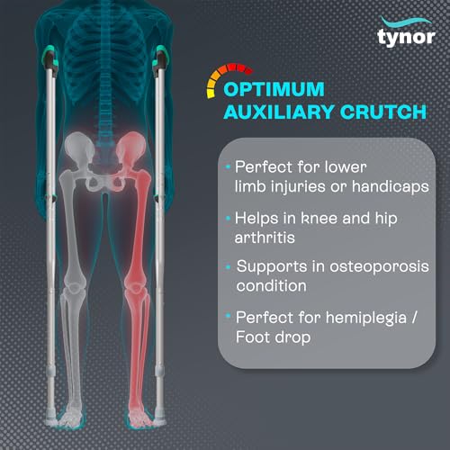 Image of Tynor Auxiliary Crutch, Silver, Small, 1 Pair
