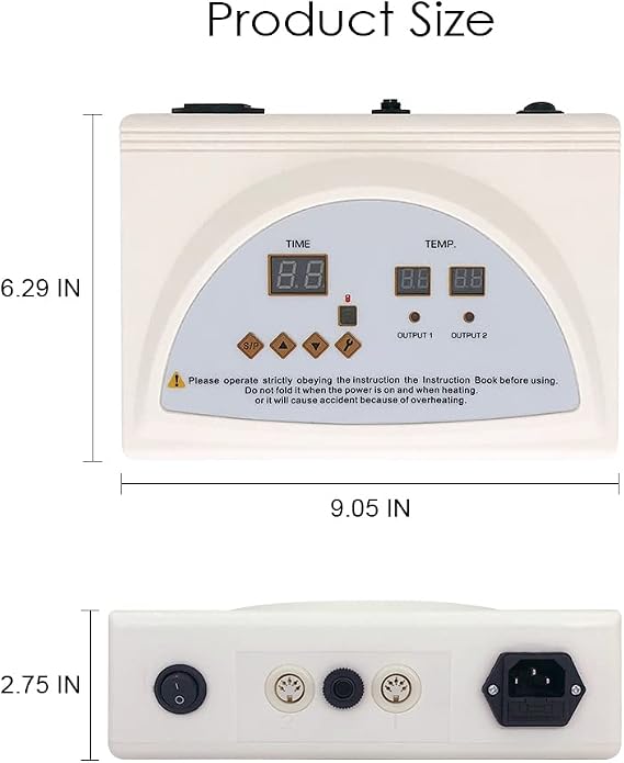 Infrared Sauna Blanket Controller, Digital Heat 2 Zone Sauna with Remote Control, Professional Detox Anti Ageing Beauty Machine, Sauna Blanket Replacement Parts (NOT Included Blankets)