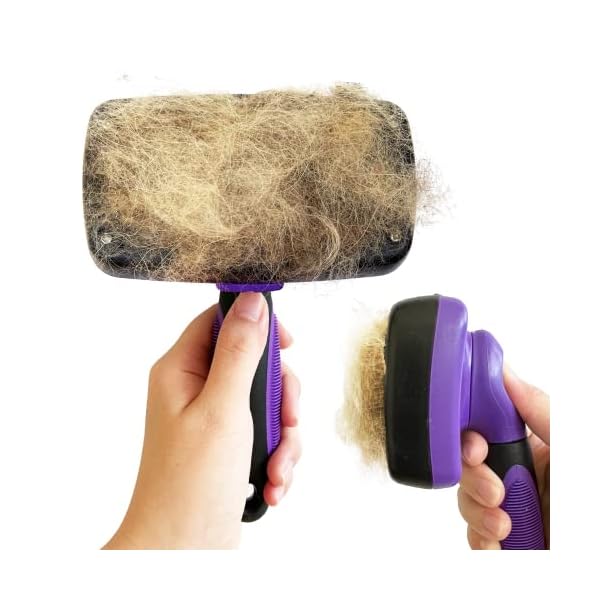 SOLID Slicker Deshedding Brush for Dog and Cats- Large Self Cleaning Grooming Brush with Soft Wire Bristles for Undercoat Removal, Dematting and Detangling Fur. Best for Long and Short Haired Pets. SOLID Slicker Deshedding Brush for Dog and Cats- Large Self Cleaning Grooming Brush with Soft Wire Bristles for Undercoat Removal, Dematting and Detangling Fur. Best for Long and Short Haired Pets.