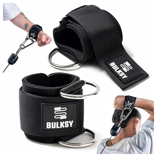 Muñequeras Gym para Polea - Muñequeras Polea Adaptadas a Muñeca - Ideal para Ejercicios de Hombro/Tríceps - Agarres Poleas Gym - Pack 2 Muñequeras Gimnasio con 2 Mosquetones - Incluye Guía Interactiva