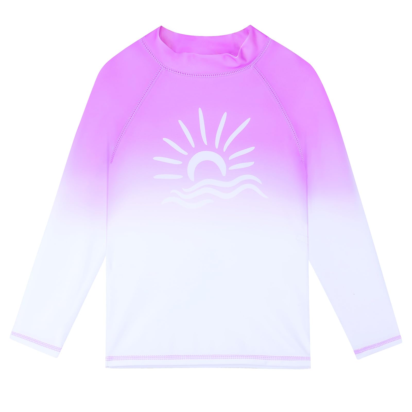 TFJH E Girls &amp; Boys Long Sleeve Rashgurad Swimsuit UPF 50+ Kids Swimwear Sunsuits