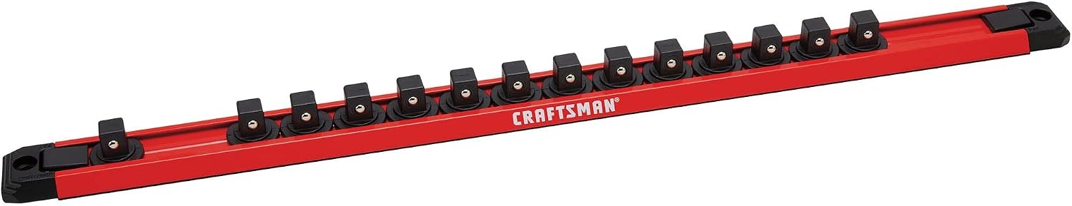 CRAFTSMAN Locking Magnetic Socket Rail Holder, Tool Tray Storage Organizer, 3/8 Inch Drive (CMMT99410)