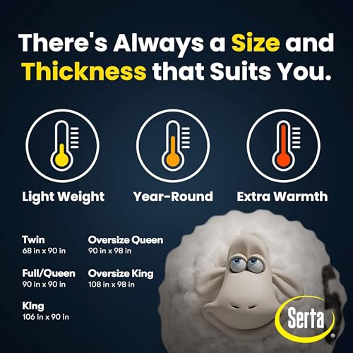 Image of Serta Goose Feathers Down Fiber Comforter Queen Size Duvet Insert,100% Cotton Cover, Hotel Luxury Hypoallergenic Comforter Extra Warmth 90 x 90 in White