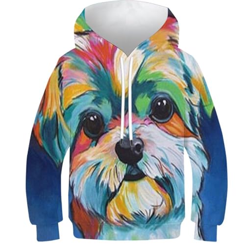 Pull animaux pocket 3D sweat à capuche cadeau idéal ado hiver 8-10 ans