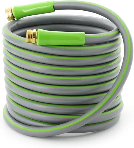 Manguera de agua de plomo para jardín de 58 pulgadas x 25 pies, manguera de agua flexible resistente, extensor de manguera de jardínconector de