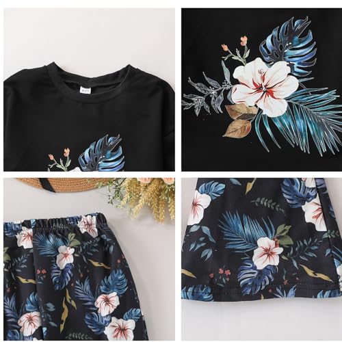 Image of Girls 2 Piece Outfits Long Sleeve Butterfly Sweatshirt & Flared Pants Fall Clothing Set Size 7-12 Years