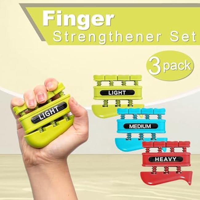 Grip Strength Trainer, Finger Strength Trainer for Grip Strength Training for Fingers, Wrists, and Hands for Home, Office, Gym, Climbing, Athletes, Musicians, and Therapy