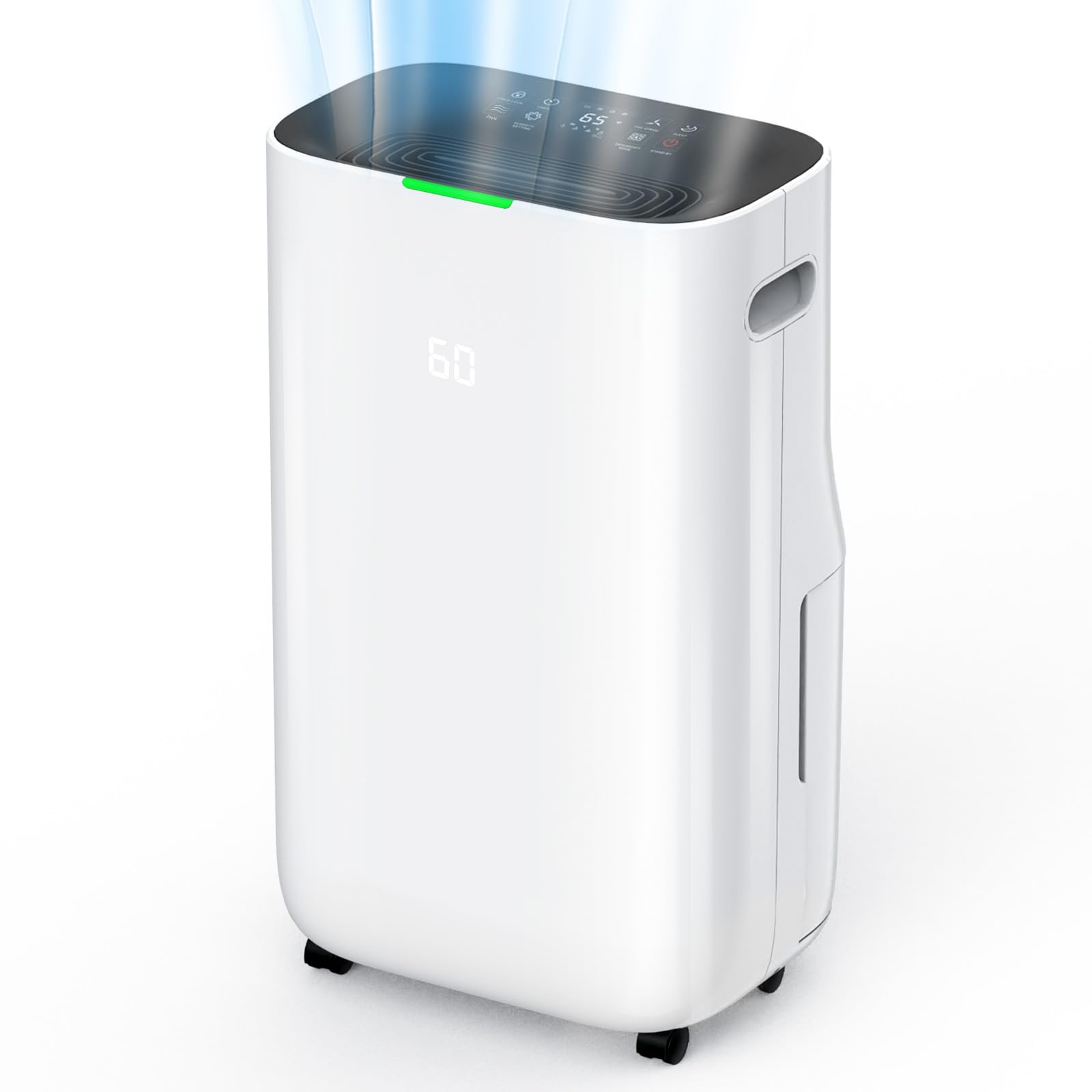 Dehumidifier for Large Room, 30L/Day Air Dehumidifiers with 6.5L Water Tank, Multi-Functional Dehumidifiers with Drainage Hose 24H Timer 4 Modes for Basement Wardrobe Bedroom - 30L
