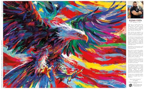 Rompecabezas de 500 piezas Buffalo Games - Águila de la Libertad para adultos | Arte de Blend Cota, hecho en EE.UU., cartón reciclado, incluye póster a tamaño real miniatura 4