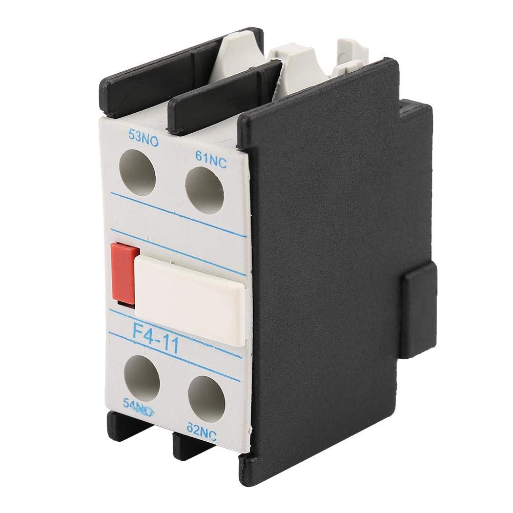 AC Contactor, LADN11 Auxiliary Contact Block, F4-11 One NO/NC AC Contactor Assistance, DIN Rail Mount