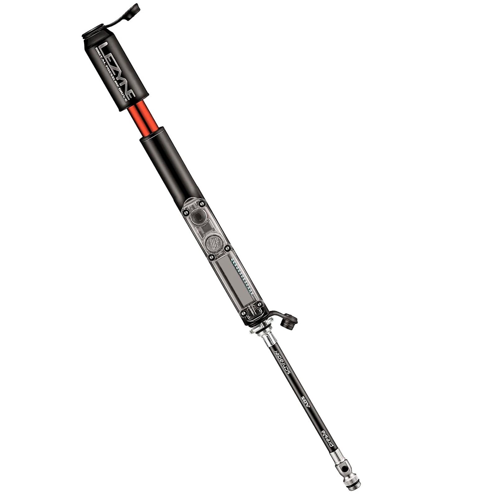 LEZYNE Mini Pompe CNC Digital Pressure Drive - Noir Brillant - 120 psi - 17 cm - Taille Unique