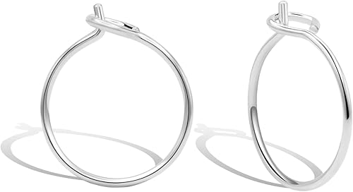 Miniatura 55 de Aretes de aro pequeños y finos para mujer, chapados en oro de 14 quilates o plata de ley, aretes de aro de oro hipoalergénicos ligeros Chapado