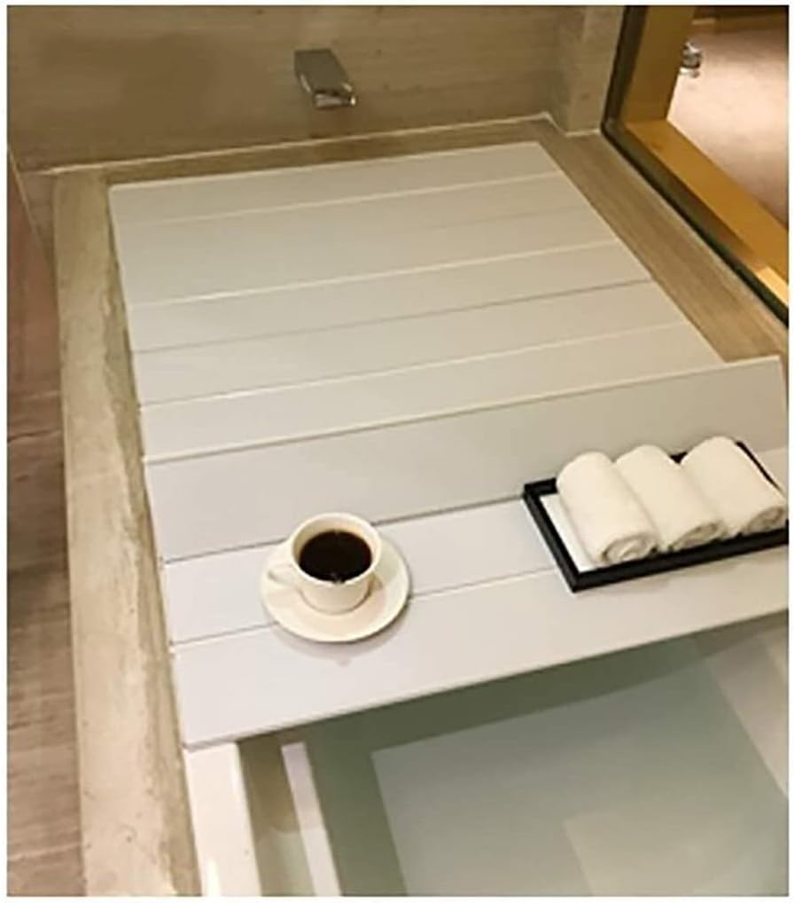 Bath Cover Bathtub Cover Anti-dust Dust Board Bathtub Insulation Cover PVC Foldable Bathtub Cover Bathtub Tray (Size : 95800.65cm) (95 * 75 * 0.65cm)