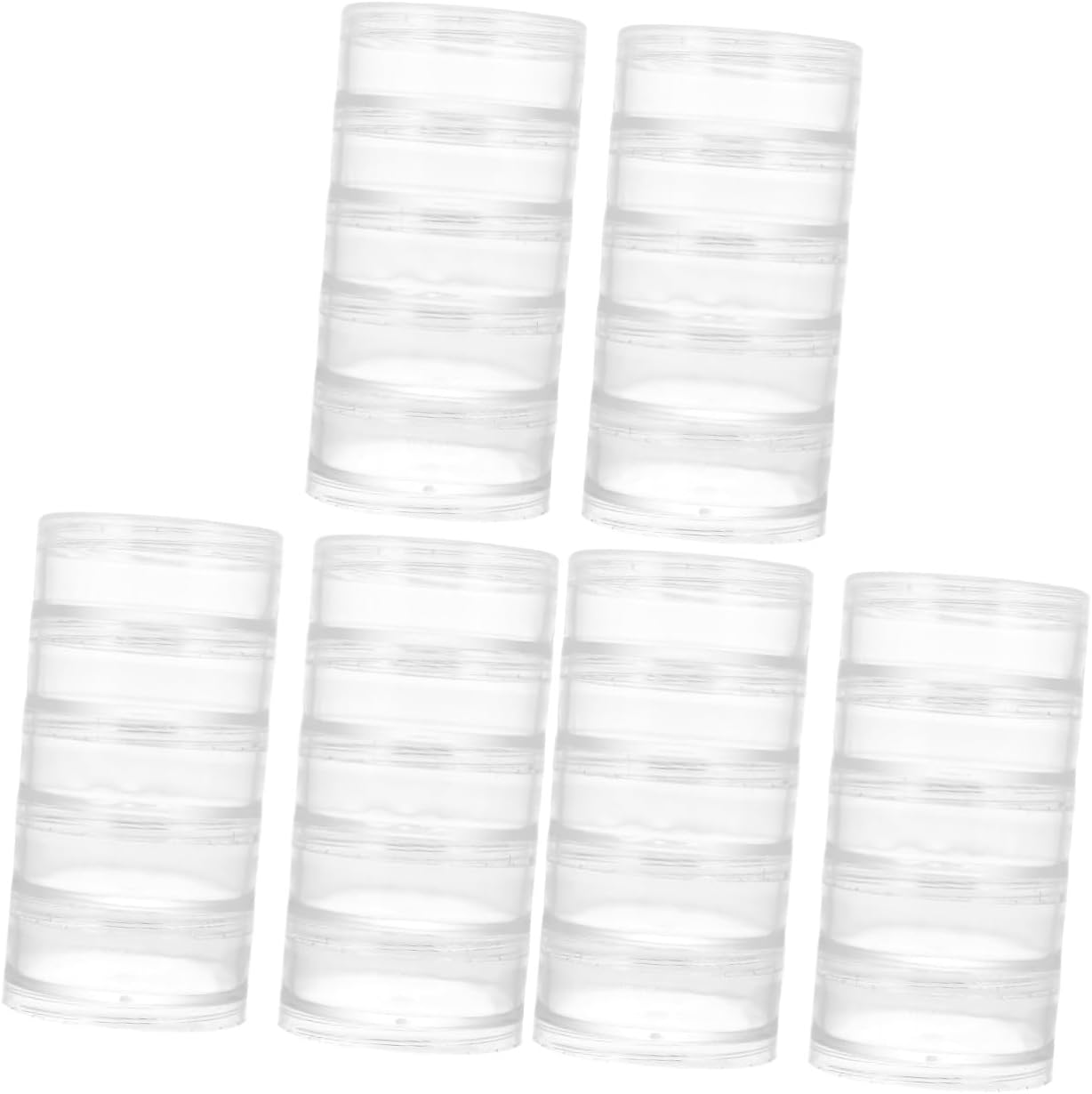 minkissy 6sets Jewelry Storage Case Beads Organizer for Necklaces Earrings and Accessories One-piece Design for Craft and Cosmetic Storage