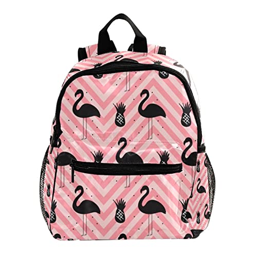 Sac à dos flamant rose rayé 30,5 cm, le cadeau de rentrée pour enfants