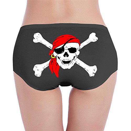 Jolly Roger Pirate Flag Skull Womens Thong Underwear Bikini Panty