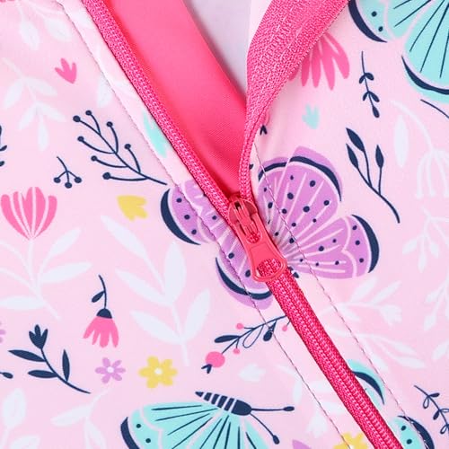Image of HUAANIUE Toddler Girl Swimsuit Long Sleeve UPF50+ Sun Protection
