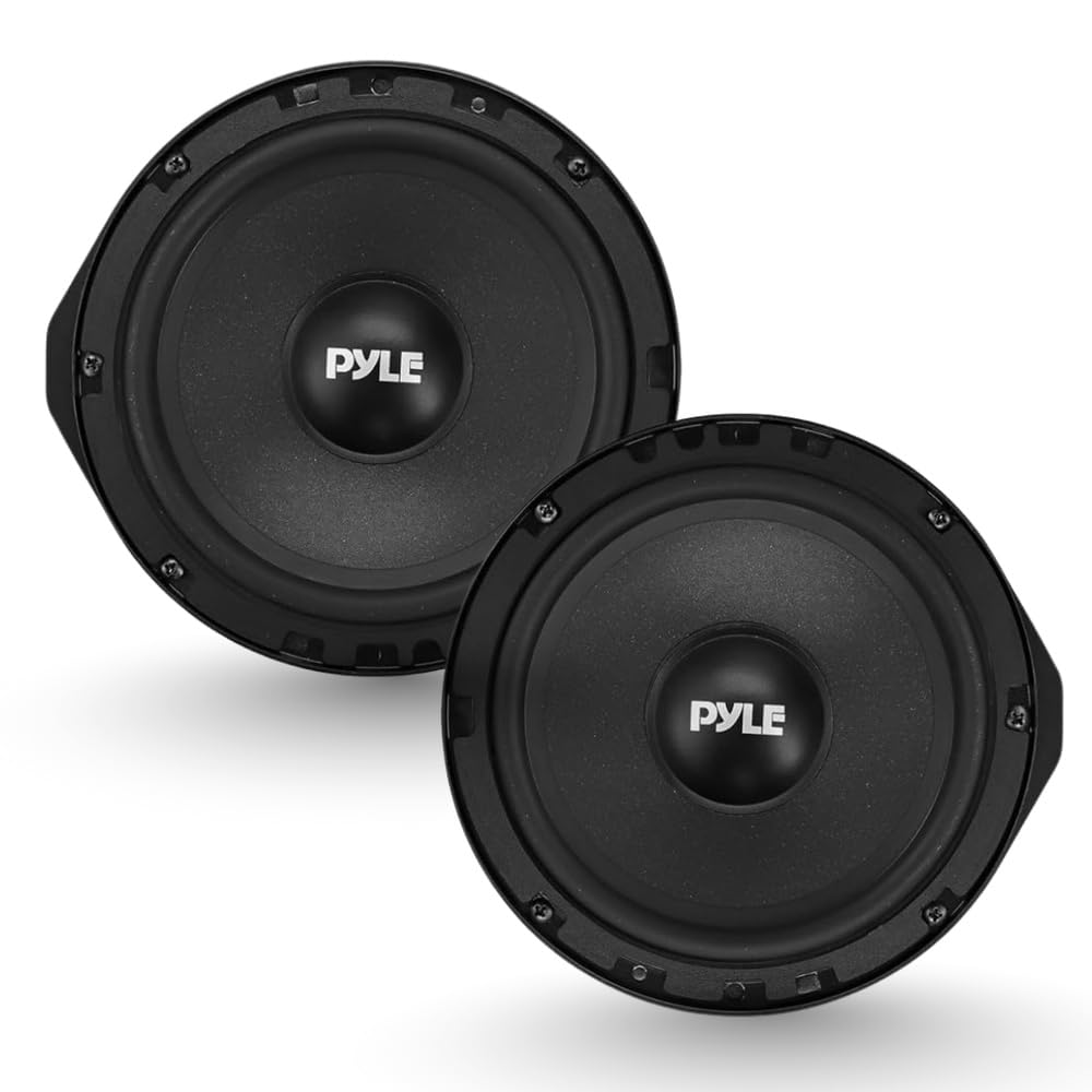 Pyle 6.5" Two-Way Component Speaker Kit, 300W Peak, 4 Ω, Butyl Rubber Surround, Neodymium Dome Tweeter, Built-in Crossover, Upgrade for 2006+ Honda Civic Front Doors