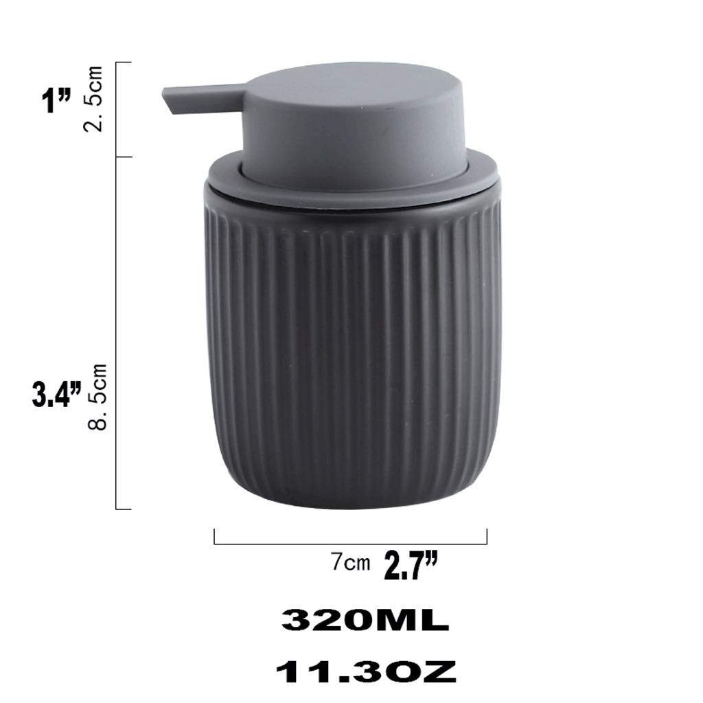 Butelki z pompką do wielokrotnego napełniania Ceramiczny dozownik do mydła, pompka do mydła w płynie Pompa prysznicowa do Home Office Hotel Counter-11.3OZ/6Colors Dozowniki mydła