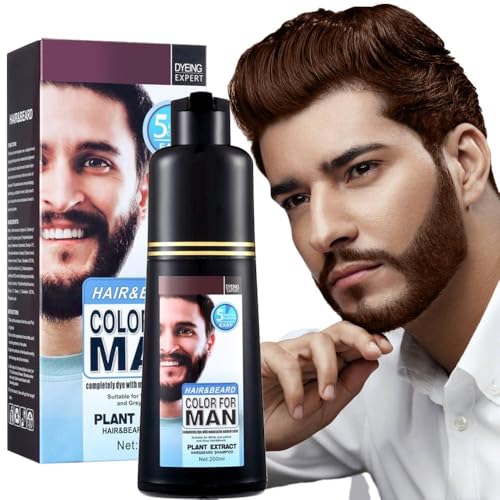 Men's Hair Mustache & Beard Dye for Gray Hair Coverage