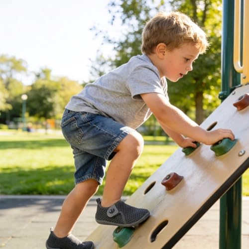 Image of FEETCITY Toddler Walking Shoes Slip On Toddler Shoes Boys Girls Kids Sports Sneakers Casual School Shoes Barefoot Shoes