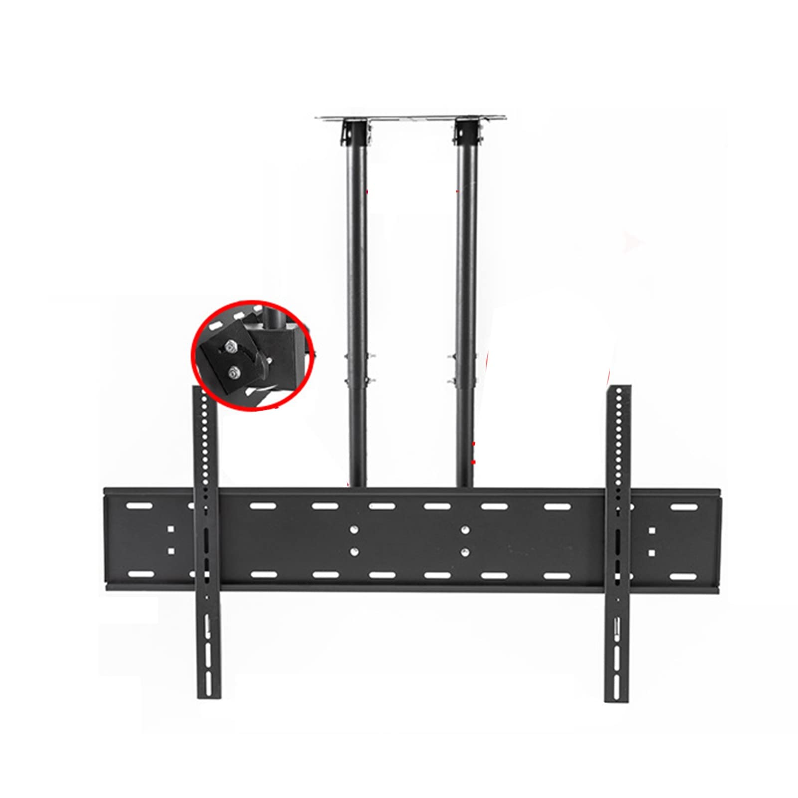 WDSOPK Adjustable Ceiling Tv Mount Bracket Double Pole Ceiling Tv Stand for 60-120 Inch Tvs Fit Flat and Vaulted Ceiling Expansion Screw Fixing,3M (3m)