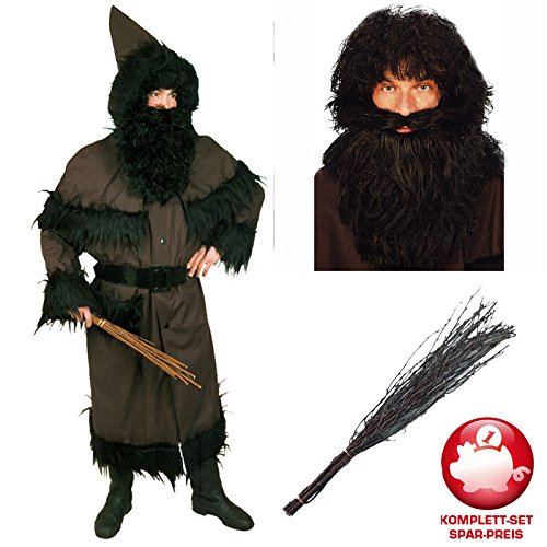 PARTY DISCOUNT Kostüm-Komplett-Set Knecht Ruprecht 3 TLG One Size