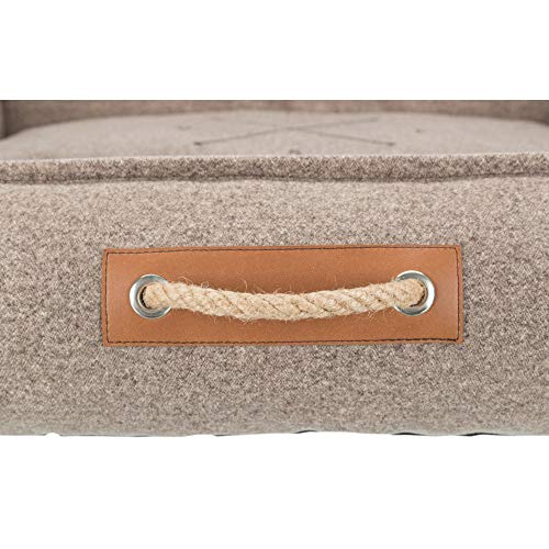 TRIXIE BE Nordic Bett Föhr Soft, eckig, 60 × 50 cm, Sand