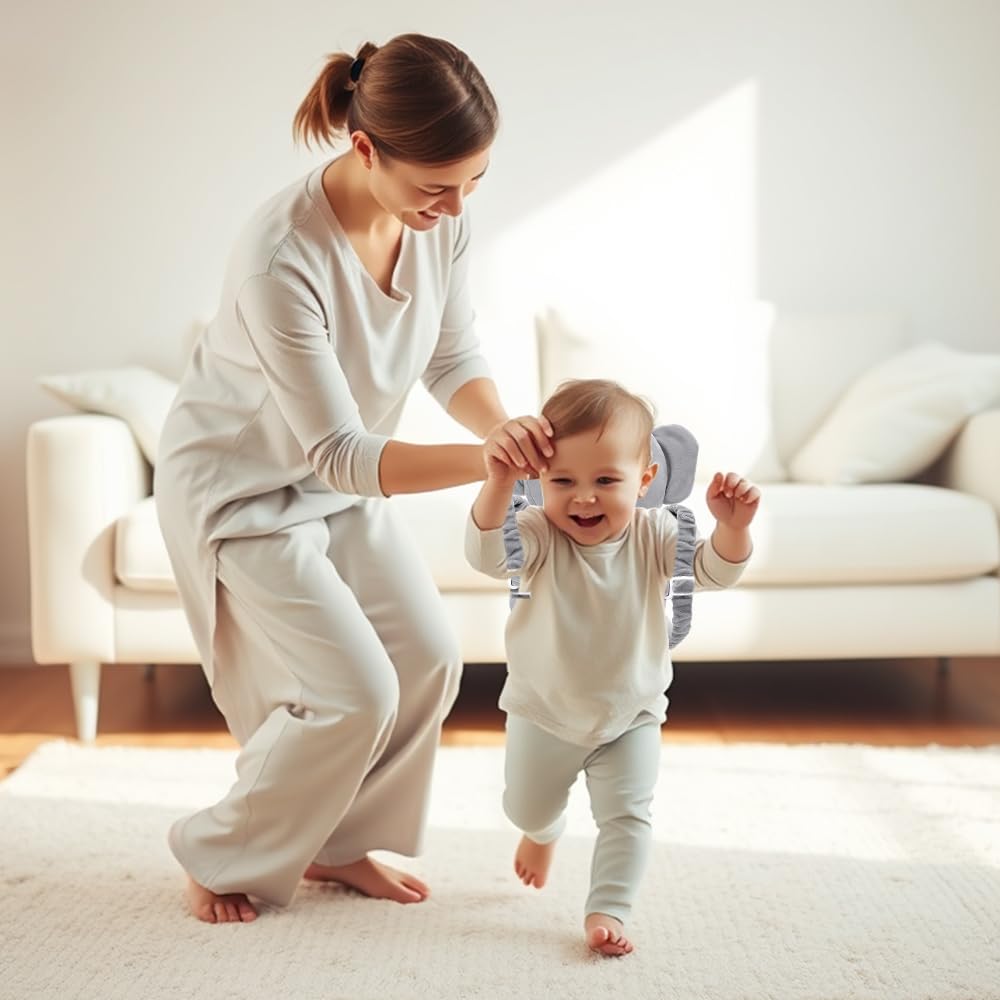 Protector de Cabeza para Bebé Koala, Mochila Anticaídas Ajustable con Rodilleras y Calcetines Antideslizantes, Protector de Cabeza para Bebe, Protección para Gateo y Primeros Pasos 6–24 Meses