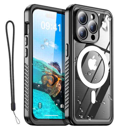 AICase iPhone 13 Pro Case Waterproof with MagSafe Clear Snowproof Dustproof and Shockproof IP68 Certified Full Body 360 Protection Fully Sealed Underwater Cover for iPhone 13 Pro 6.1