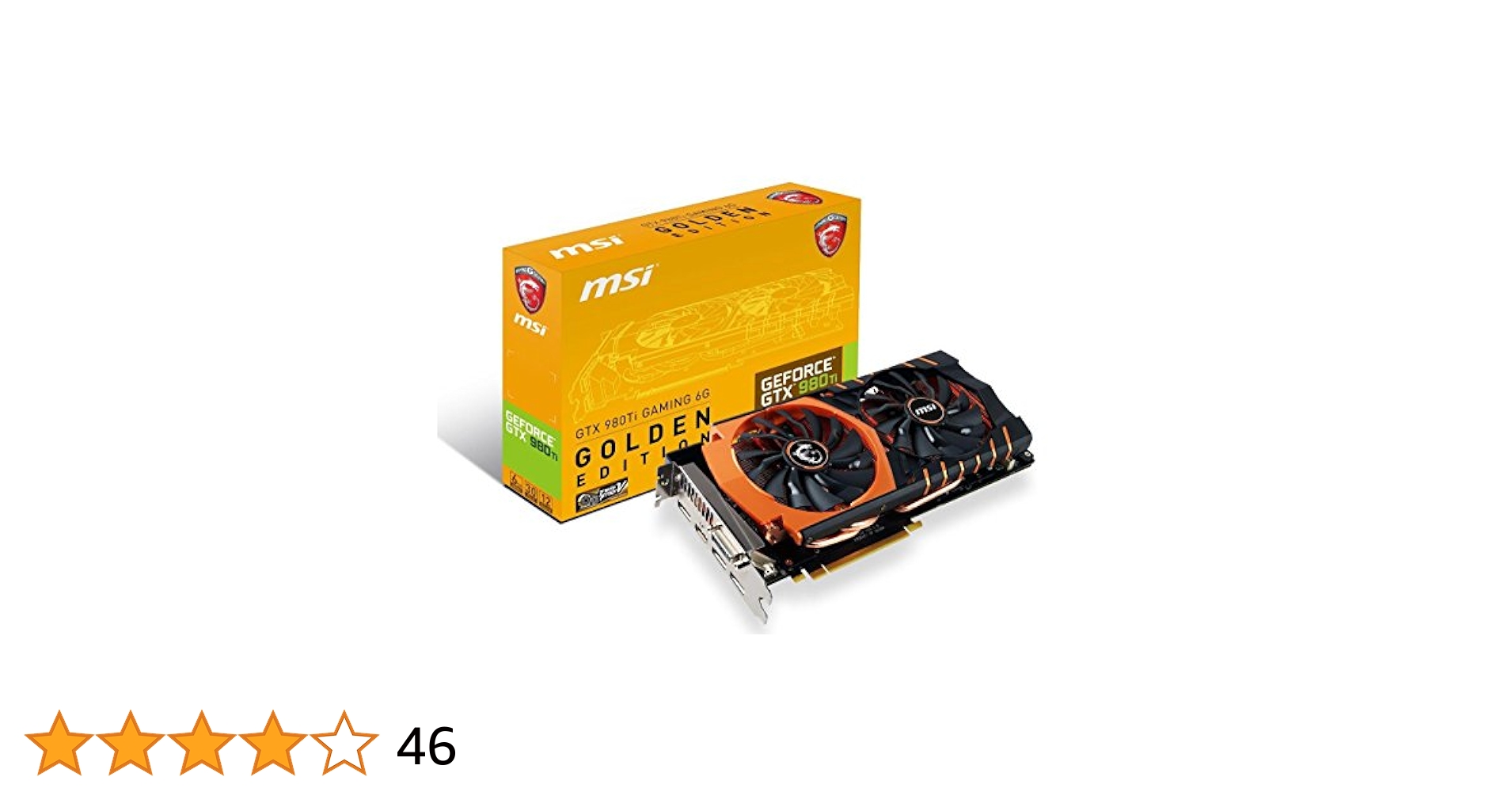 MSI Computer Video Card Graphics Cards GTX 980TI Gaming 6G