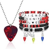 YELLOWPEACH Friends Don't Lie Bracelets Strange Necklace Set Friendship Gift Merch Jewelry