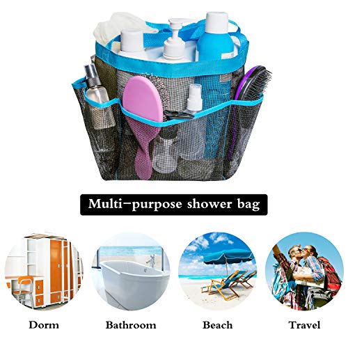 Attmu 2 Pack Portable Mesh Shower Caddy Dorm With 8 Mesh Storage Pockets, Quick Dry Waterproof Shower Tote Bag Oxford #TOP3