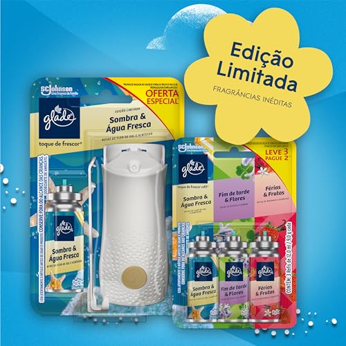 Glade Aromatizador de Ambiente Toque de Frescor Refil Edição Limitada Leve 3 Pague 2 unidades com 12