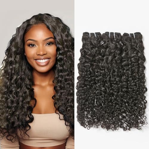 WEQUEEN 100% Human Hair Bundles Premium Burmese Curly Extenstions 16A Brazilian Hair Full Volume 16 18 20 Inch Long Lasting Natural Black