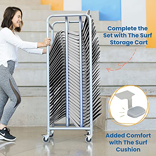 Image of ECR4Kids The Surf Portable Lap Desk, Flexible Seating, Light Grey