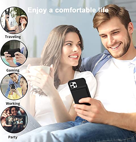 Aftryougo Battery Case For Iphone 14/14 Pro 6.1Inch 8000Mah,Qi Wireless Charging,Wired Headset,Sync-Data Supported, Extended Rechargeable Charger Case For Iphone14/14 Pro-Black #TOP6