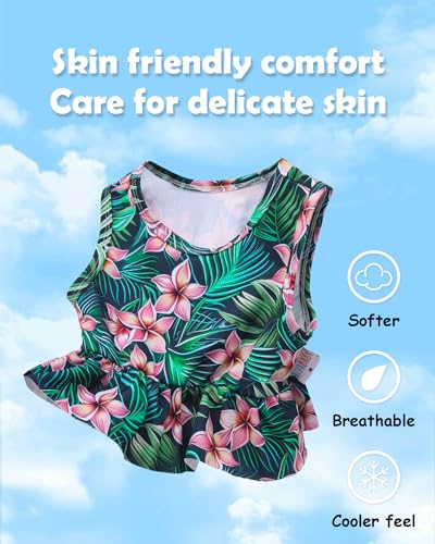 Alvababy SWT16TA-LW Hawaii Baby Reusable Swim Diaper With Matching Top,0-12Months Toddler Baby Girl Swimsuit With One Superior Waterproof Wet Dry Bags,Sleeveless Tankini Swimwear Swt16Ta-Lw thumb #4