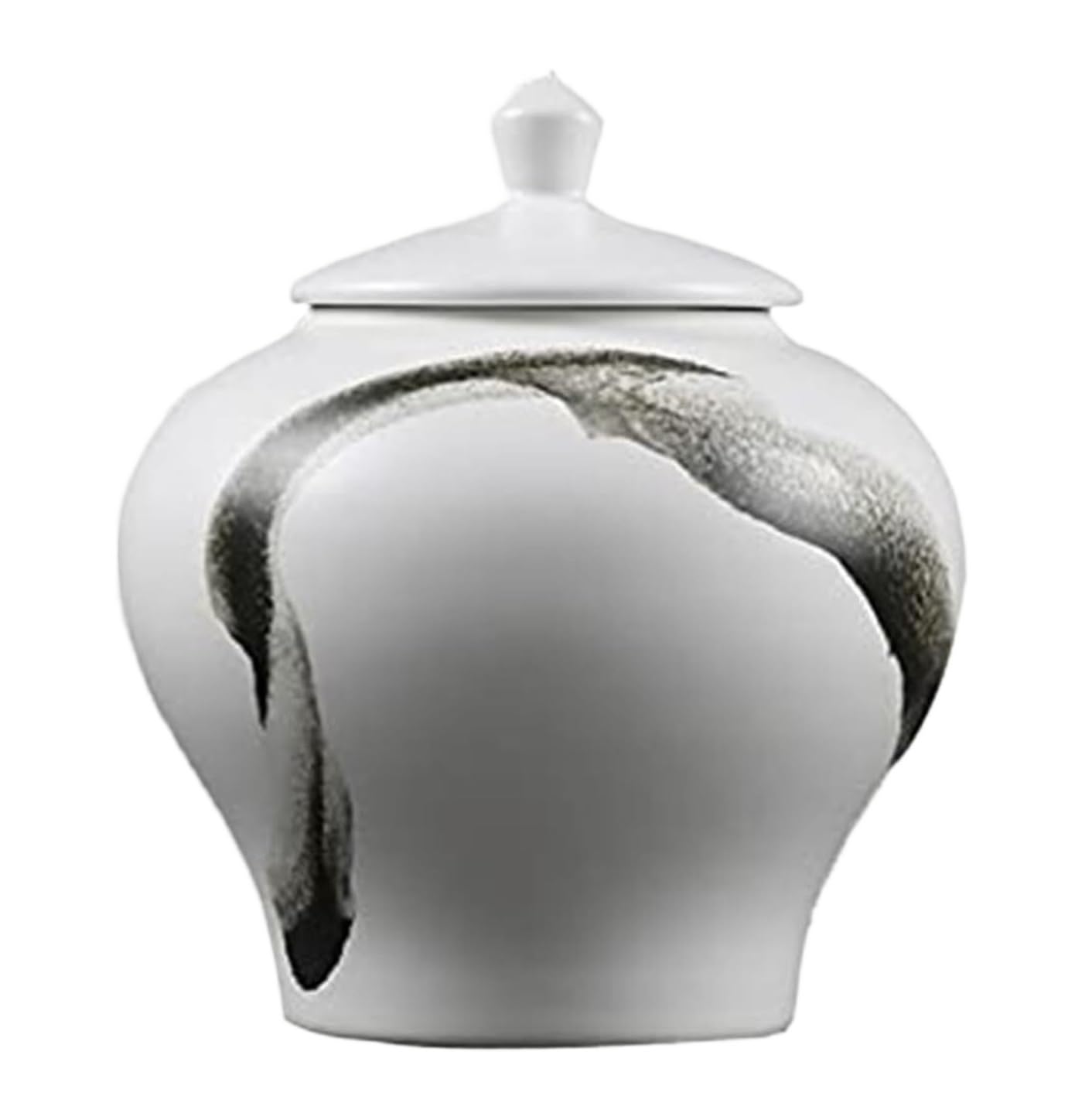 GFJHdfhE Chinese Style Decorative Jar Ceramic Vase Tea Jar Ginger Temple Decorative Jars With Lid Flower Display(7.9 * 8.7in)