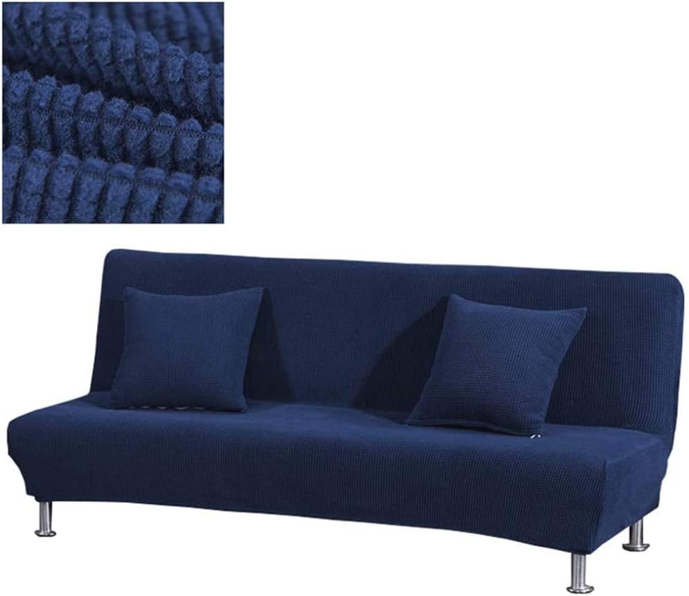 LINGHAN Folding Sofa Bed Cover,3 Seater Armless Sofa Cover,Thick Velvet,Stretch Couch Slipcover Protector All-cover Elastic Slipcover Sofa Towel