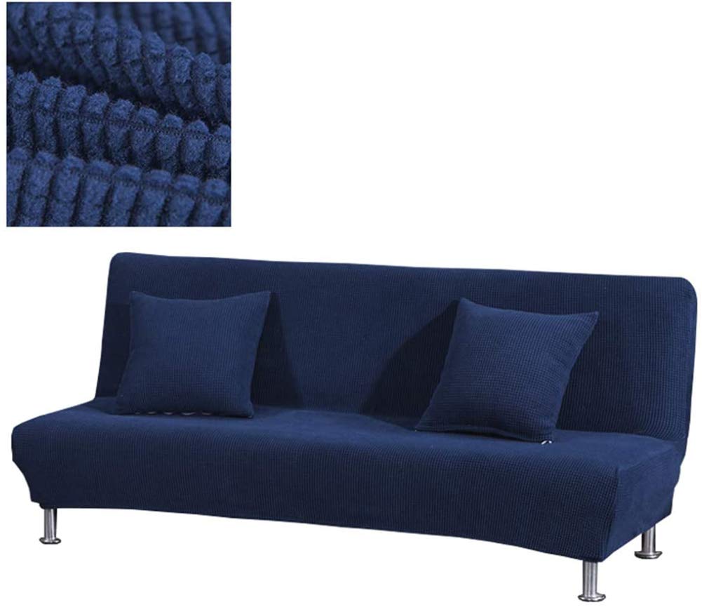 LINGHAN Folding Sofa Bed Cover,3 Seater Armless Sofa Cover,Thick Velvet,Stretch Couch Slipcover Protector All-cover Elastic Slipcover Sofa Towel