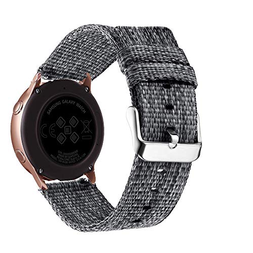 Compatible with Samsung Galaxy Watch 3 41mm Band//Active Band/Active 2 40mm/44mm Band/Galaxy Watch 42mm Band,20mm Woven Fabric Strap Wrist Replacement Watch Band for Galaxy Watch 3 41mm Band
